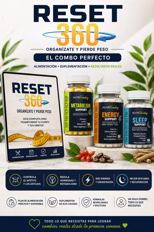 RESET 360 + Metabolism Support + Energy Support + Sleep Support.
